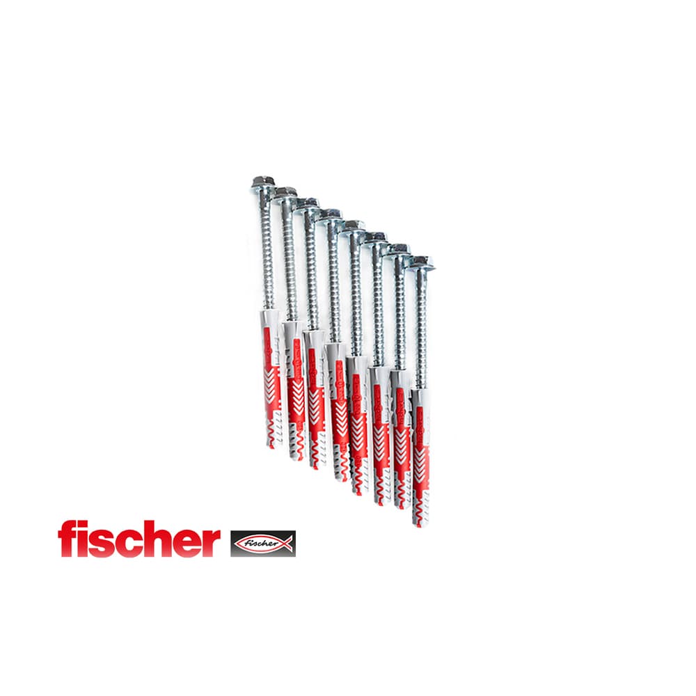 BenchK PS8 – Fischer 10 × 80 Expansionsstopfen mit BenchK-Leiterschrauben (8 Stk.)