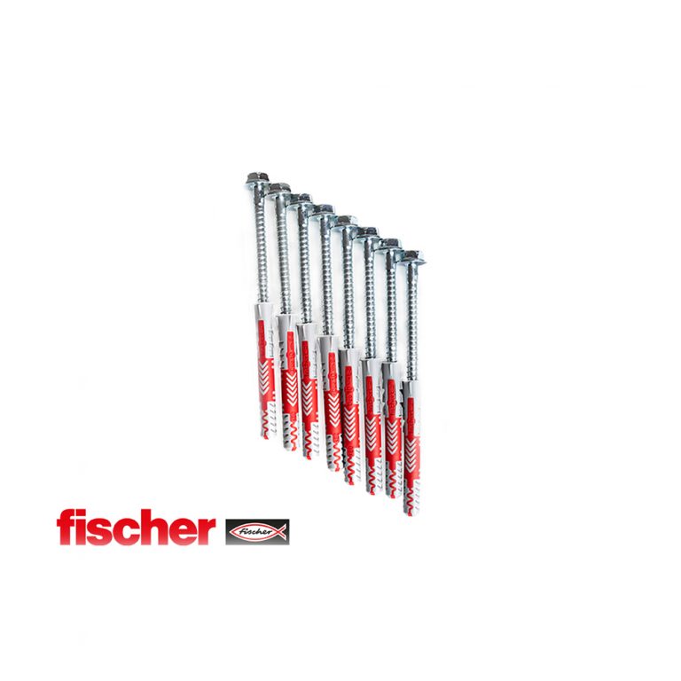 Fischer 10 × 80 expansion plugs with BenchK wall bar screws (8 pcs.)