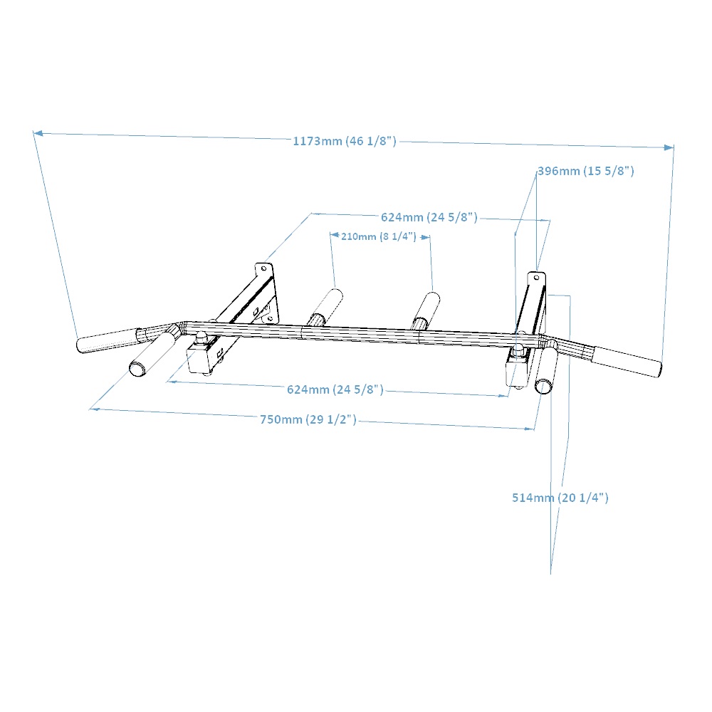 BenchK PB2W steel pull-up bar