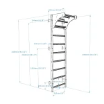 Espalier de gymnastique BenchK 711B +A076 avec accessoires